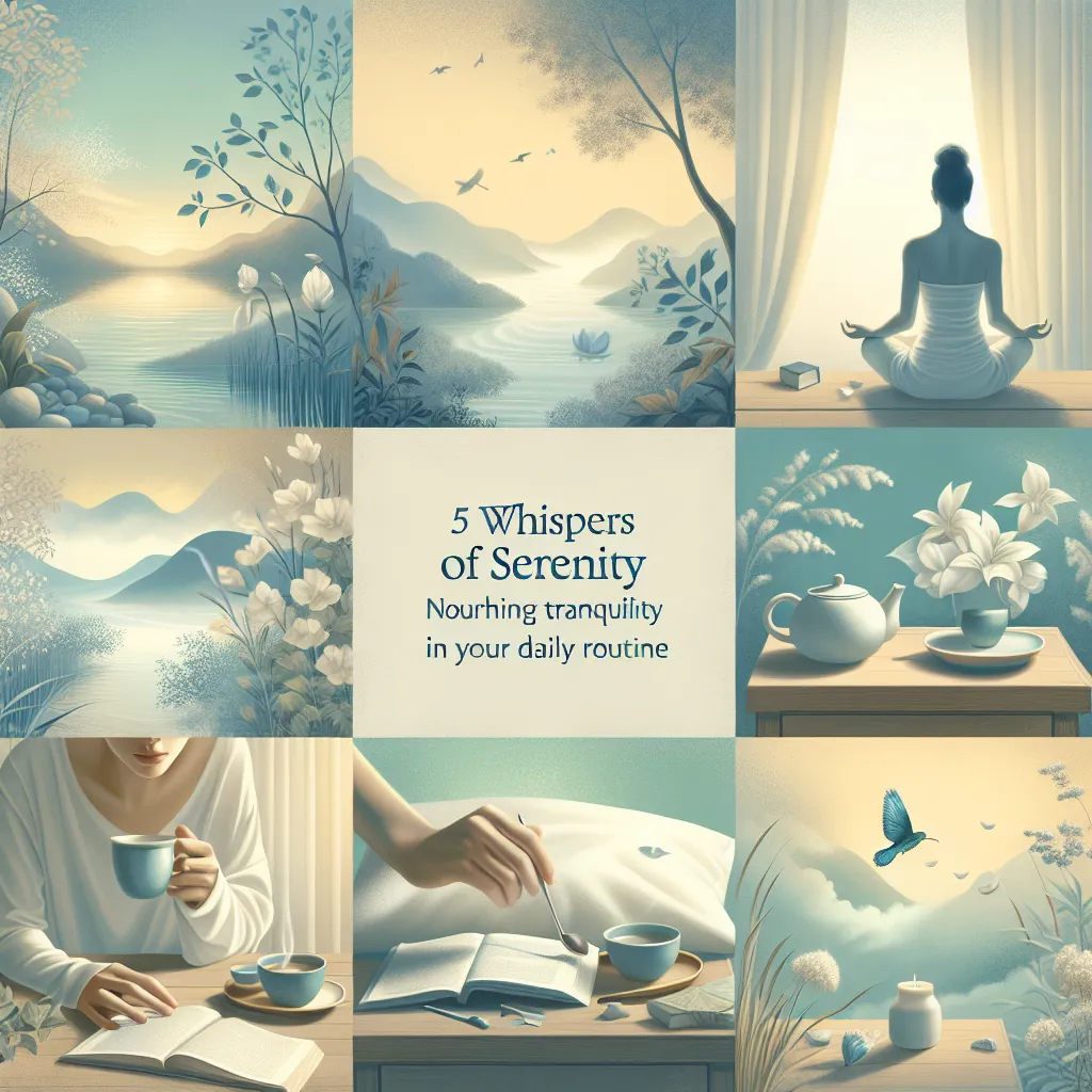 Five Whispers of Serenity: Nourishing Tranquility in Your Daily Routine